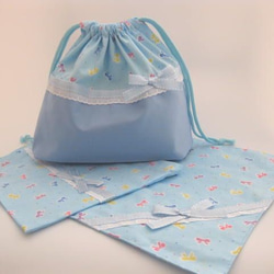リボン柄お弁当袋セット お弁当袋3点セット リボン柄 その他入園グッズ dolce 通販 8249485