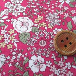 ブロードフラワープリント　KTS6097-A　花柄　濃いピンク系 1500-11 3枚目の画像