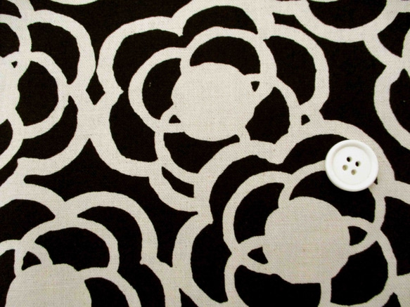 綿麻キャンバス　フラワーテープ　　黒・生成　1500-30　（5729-C） 3枚目の画像