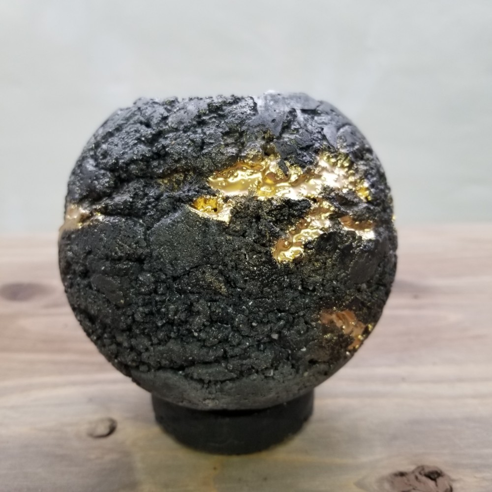 モリーネ手 【工芸】★陸工房 ライン 手付鉢 深鉢皿★ストライプ