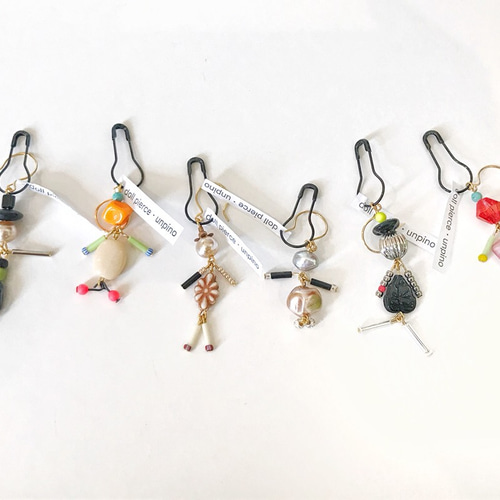 専用【新品未使用】e.m.ユニークな人形デザイン ピアス Madame・お人形さんpierce 1点限り ピアス（フック・チェーン