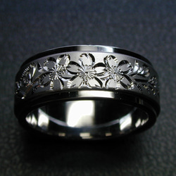 和彫りの指輪 梅 指輪・リング Tebori 通販 339153｜Creema(クリーマ)