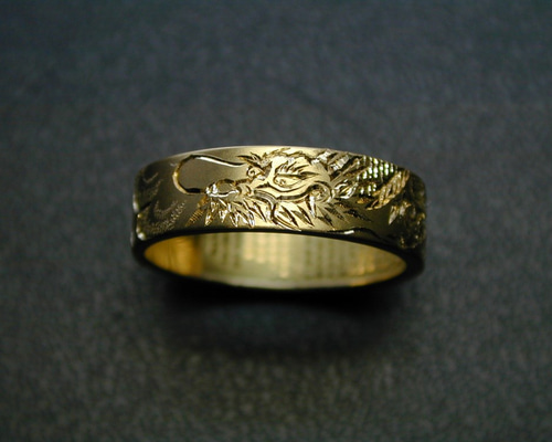 K18彫金リング 0_ed3324c3bde0b1d8595dbd0420b8