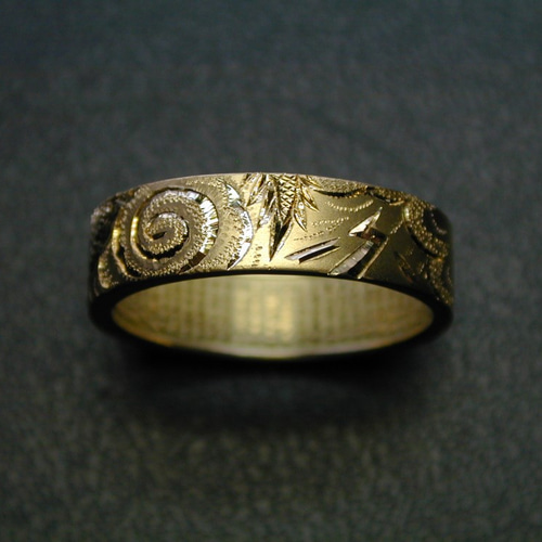 日本の彫金 K18昇龍リング(般若心経入り) 指輪・リング Tebori 通販