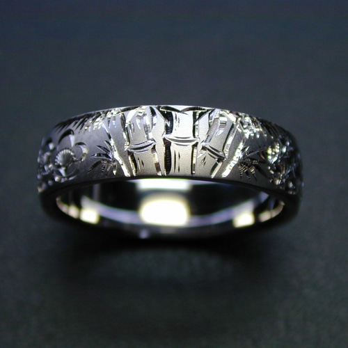 日本の彫金『松竹梅』 指輪・リング Tebori 通販 4836281｜Creema