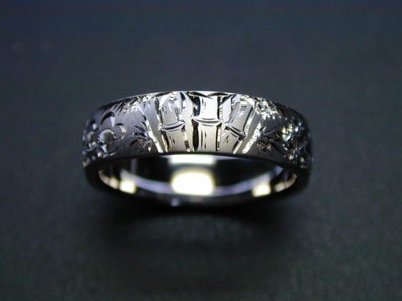 日本の彫金『松竹梅』 指輪・リング Tebori 通販 4836281｜Creema