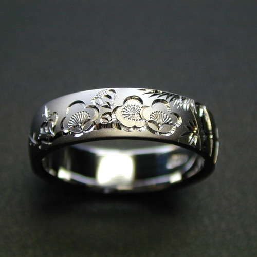 日本の彫金『松竹梅』 指輪・リング Tebori 通販 4836281｜Creema