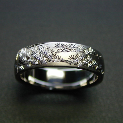 純銀　純度100% 指輪１点物 無骨　 純銀 リング 和彫り松竹梅 純銀 純度100% 指輪1点物 無骨 純銀 リング 和彫り松竹梅