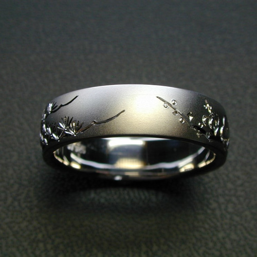 日本の彫金『松竹梅』 指輪・リング Tebori 通販 4836281｜Creema