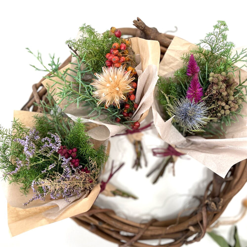 クリスマスミニミニブーケ＊ミニスワッグ ドライフラワー ICHIKA 通販