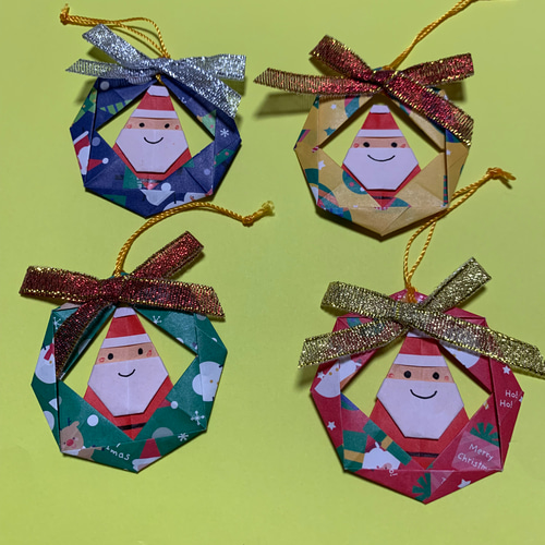 折り紙ミニクリスマスリース・サンタクロース リース COCO 通販