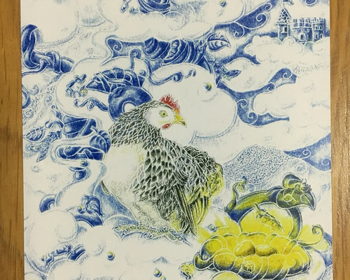 絵画　フルーツと豆の木の妖精 絵画 フルーツと豆の木の妖精 夢見の園の王女 Sold out #sakizo #