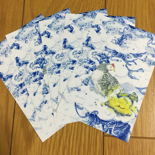 ポストカード 童話 ジャックと豆の木『金のたまごを産むニワトリ』5枚