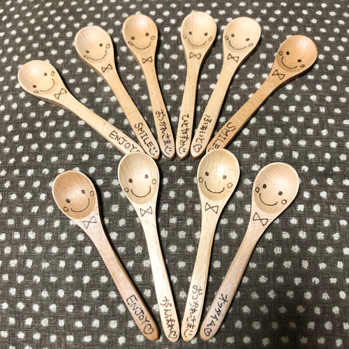 ウッドバーニング☆名入れスプーン カトラリー kiccachun10 通販