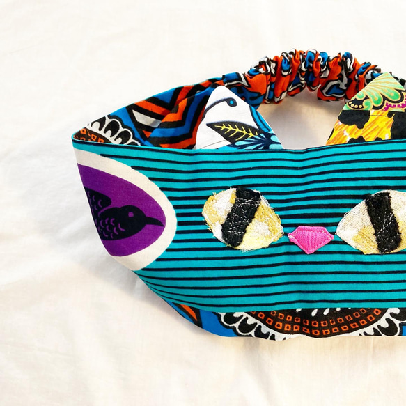 【cat  turban/アフリカのねこちゃんヘアターバン】 2枚目の画像