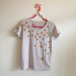 【オーロラヘザーの星空Tシャツ−S・M・Lサイズ】 4枚目の画像