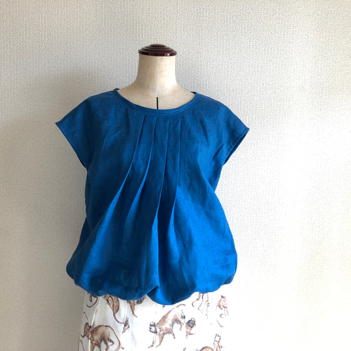 サルエ　SAULE フレンチスリーブ　　ブラウス リネン100% リゼッタ サルエ SAULE フレンチスリーブ ブラウス リネン100% リゼッタ