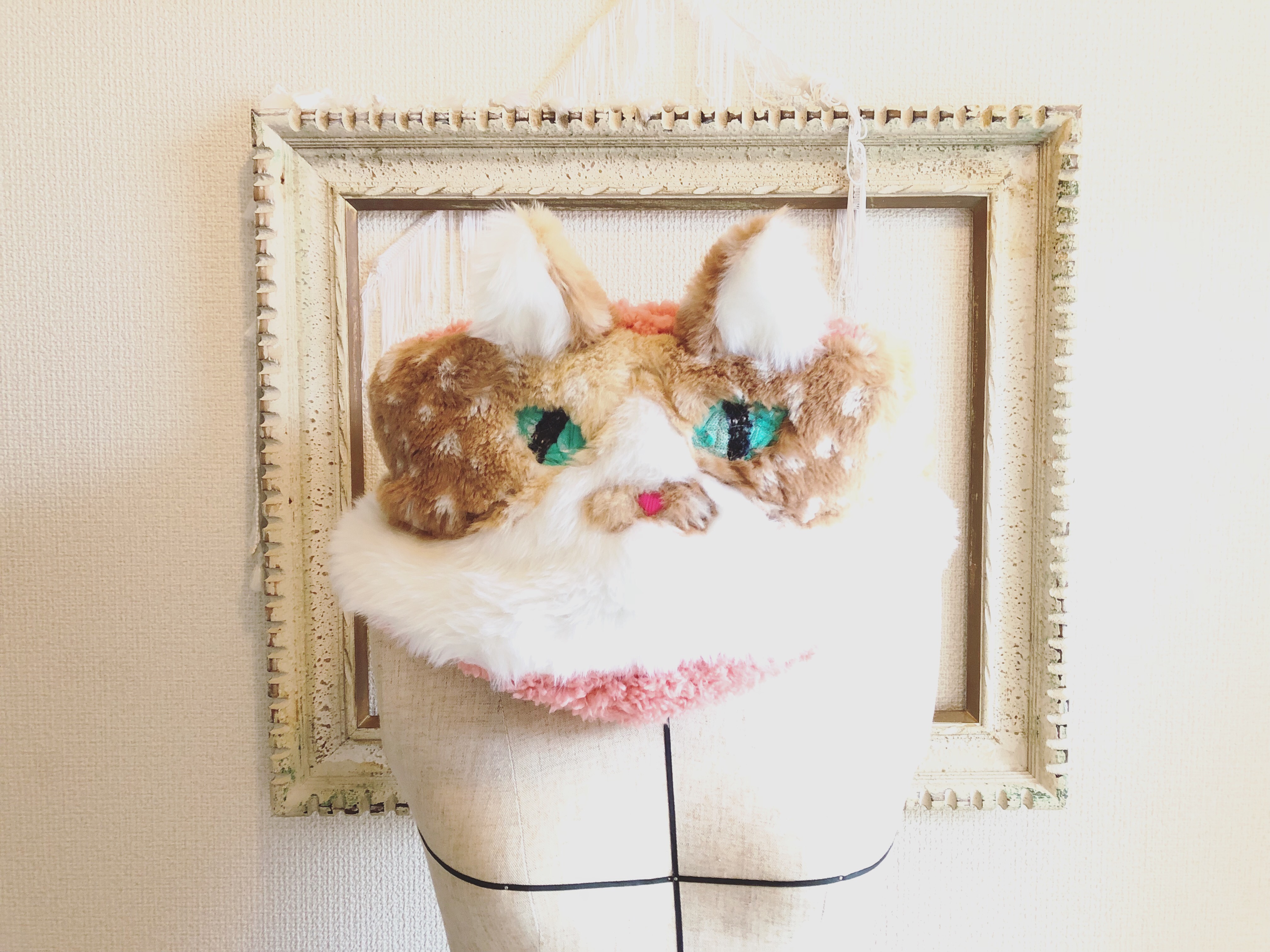 【鼻周り汚れ隊♡茶トラハチワレちゃんと一緒にお出かけスヌード（オーダー可）】