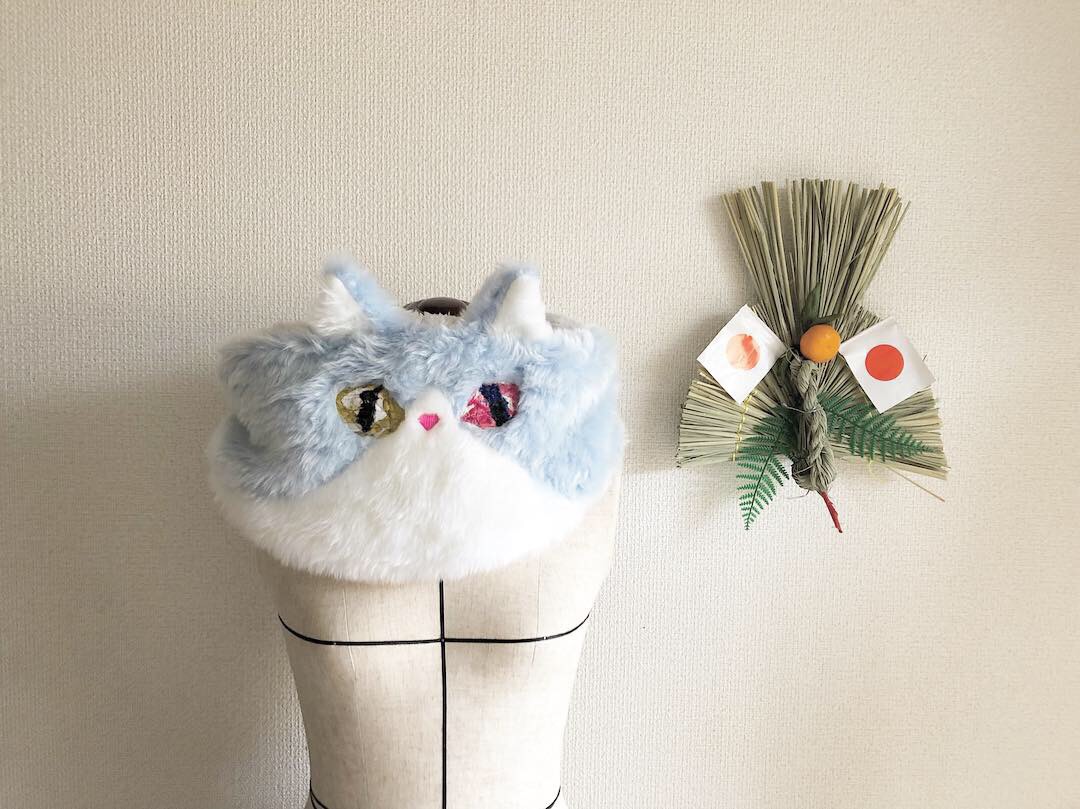 【AQUAハチワレねこちゃんと一緒にお出かけスヌード（オーダー可）】