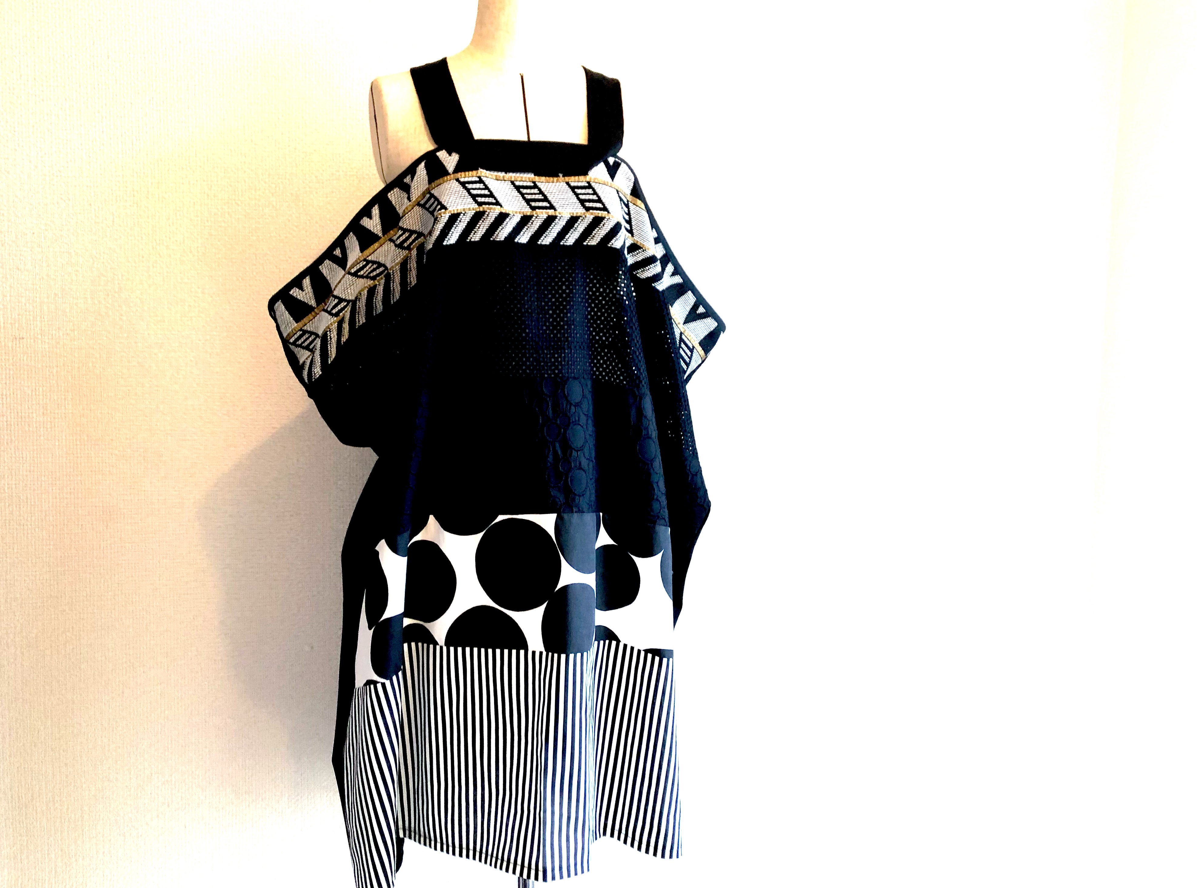 【●〓ドットのストラップドレスワンピース（オーダー）】