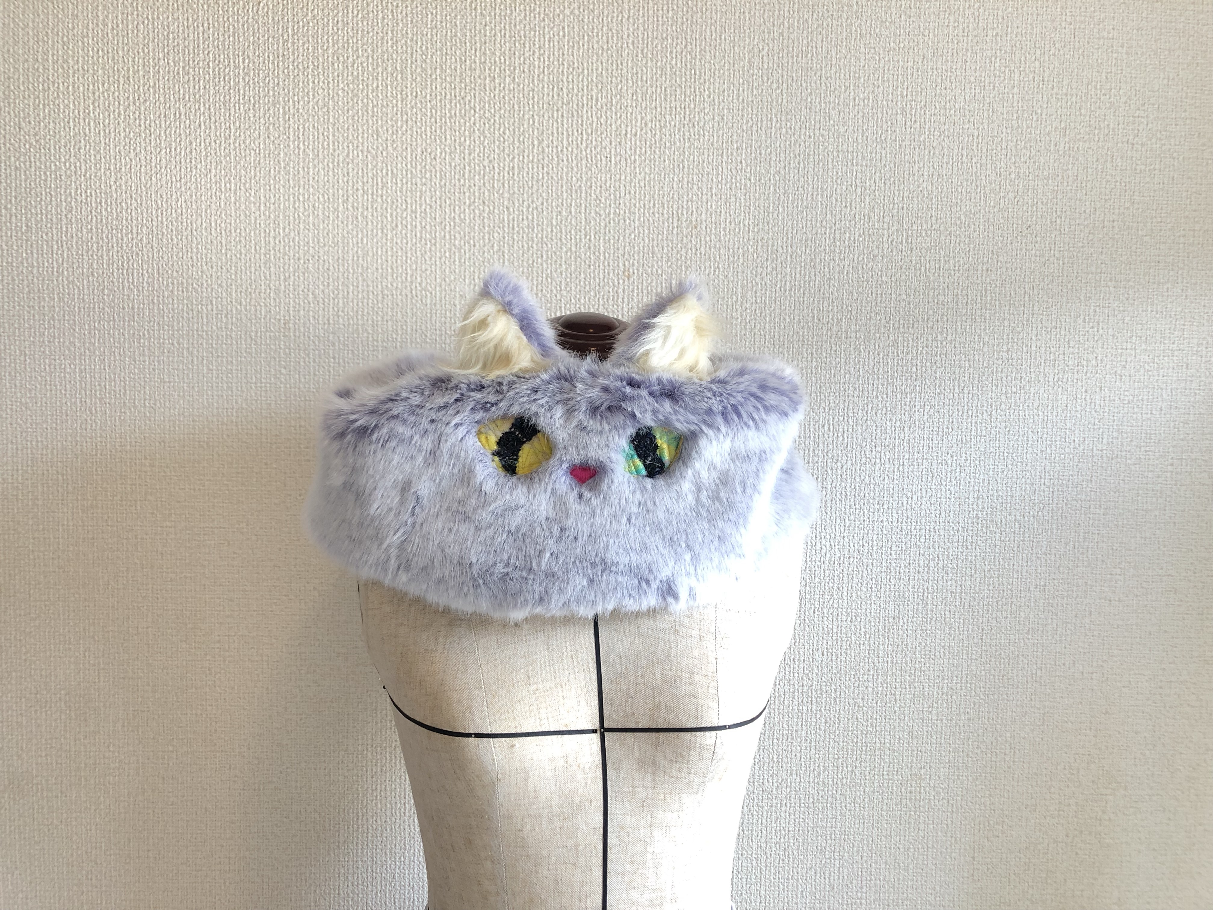 【むらさき猫ちゃんと一緒にお出かけスヌード（オーダー可）】