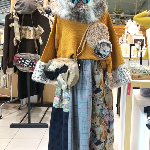 3色 セーター ニット 猫 バイカラー もこもこ 韓国 カジュアル セール】《JaVa ジャバコラボ》大人カジュアルの定番。2wayMIX