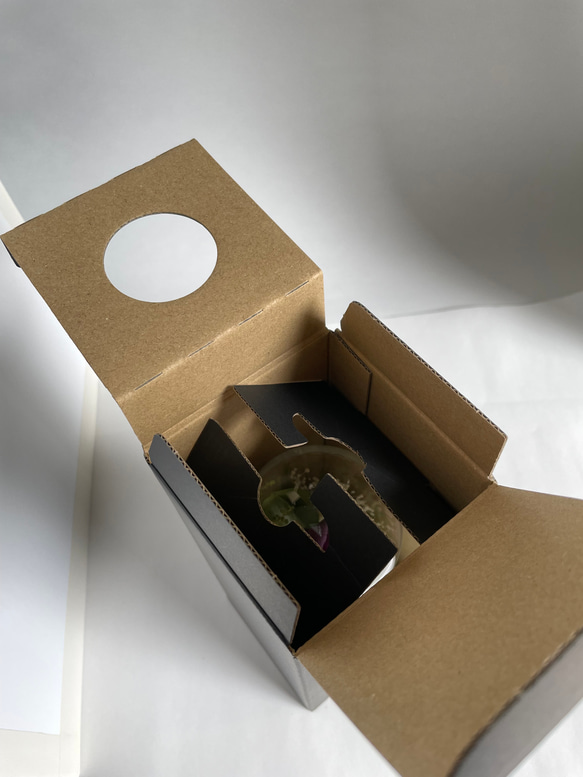 プリザーブドフラワー仏花✨ミニドーム✨18㎝小サイズ一対　BOX入り 5枚目の画像