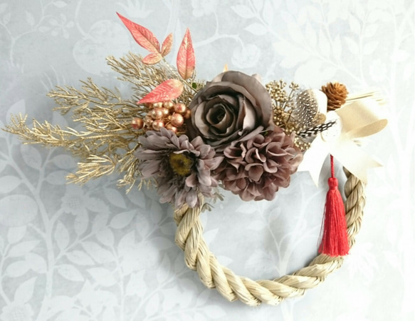 専用＊迎春2021 正月用しめ縄飾り ⑤ (フェイク) 専用＊迎春2021 正月