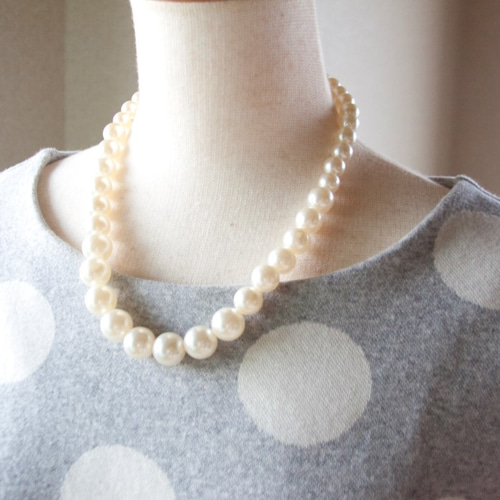 Faux Pearl 人工パールのネックレス 大粒♪ ネックレス・ペンダント 