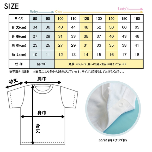 【名入れ】ABC DESIGN Tシャツ(80-160) 8枚目の画像