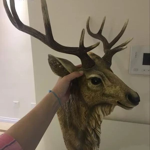 鹿頭飾り 北欧風 動物の頭 壁飾り 壁掛けラック・ウォールシェルフ