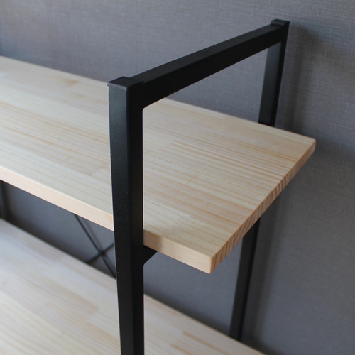 アイアンフレームの3段シェルフ 棚・シェルフ・ラック wood weld 通販