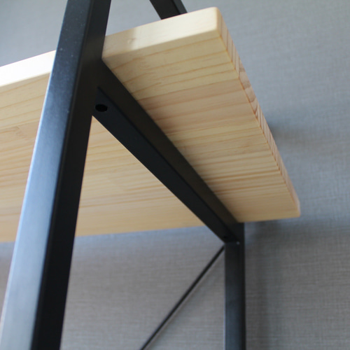 アイアンフレームの3段シェルフ 棚・シェルフ・ラック wood weld 通販