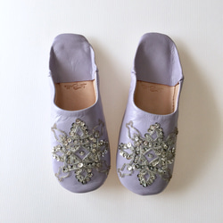 ☆☆銷售美麗的繡花拖鞋蕾哈娜淺紫色 第2張的照片