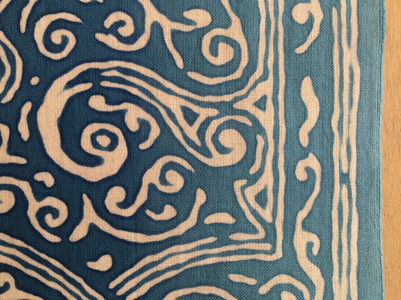 注染手ぬぐい 『Magic Carpet』 ブルーぼかし 5枚目の画像