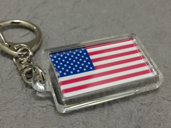 ◆新品◆ アメリカ合衆国 キーホルダー 国旗 USA 2枚目の画像