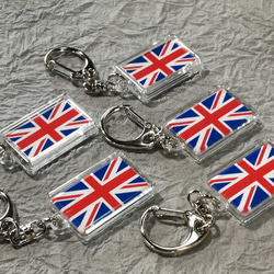 ◆新品◆ イギリス キーホルダー5個セット 国旗 UNITED KINGDOM 1枚目の画像