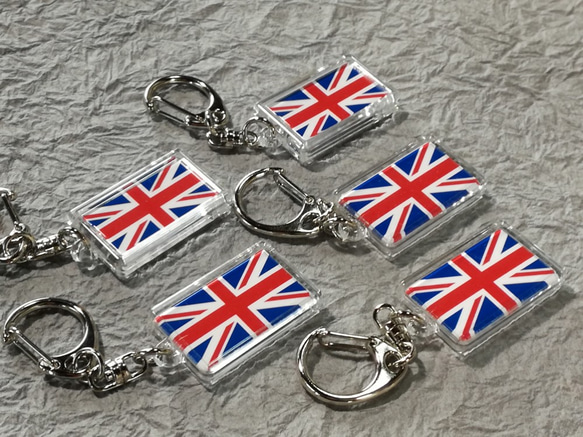 ◆新品◆ イギリス キーホルダー5個セット 国旗 UNITED KINGDOM 1枚目の画像