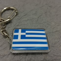 ◆新品◆ギリシャ キーホルダー 国旗 GREECE 1枚目の画像