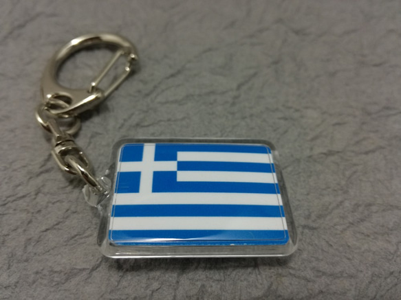 ◆新品◆ギリシャ キーホルダー 国旗 GREECE 1枚目の画像