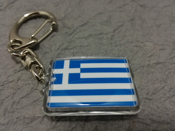 ◆新品◆ギリシャ キーホルダー 国旗 GREECE 2枚目の画像