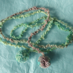 M様ｵｰﾀﾞｰ品　手紡ぎ糸のﾈｯｸﾚｽ　～紅梅の頃～ 1枚目の画像