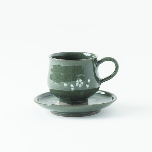 黒高田コーヒー＆ソーサーセット マグカップ 肥後高田焼伝七窯 通販