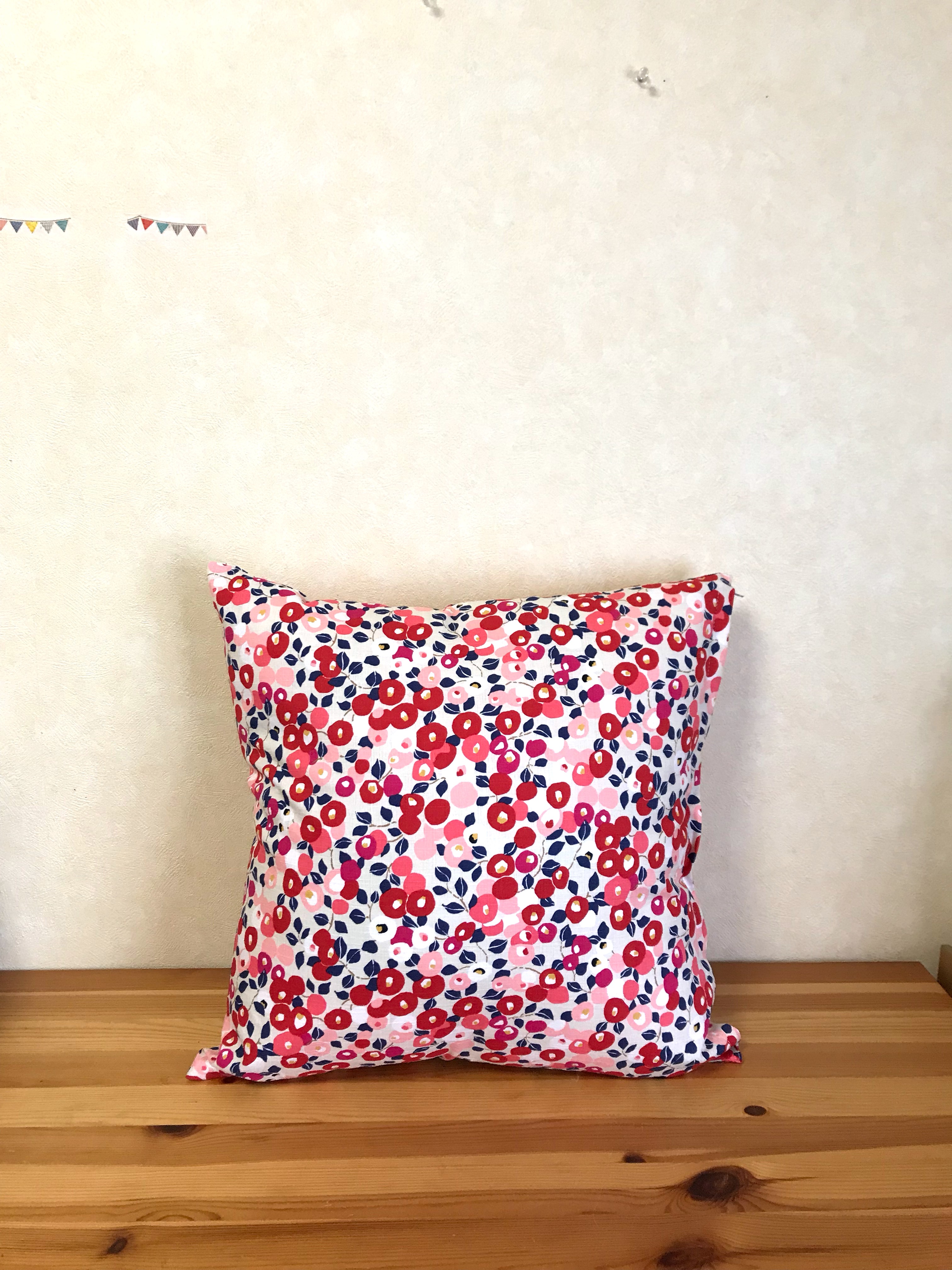 ファスナー付クッションカバー　2枚☆ハンドメイド ファスナー付クッションカバー 2枚☆ハンドメイド
