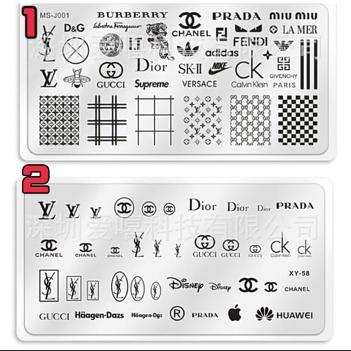 ブランド風ネイルスタンププレート アルファベットネイルスタンド