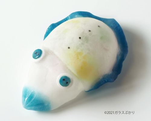 ガラス「ゆめイカ」/オブジェ 置物 イカ 立体・オブジェ ガラス