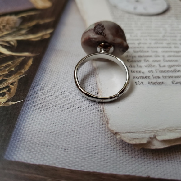 チョコミント　アイス　リング　指輪　フリーサイズ　フェイクフード　1E-001 4枚目の画像