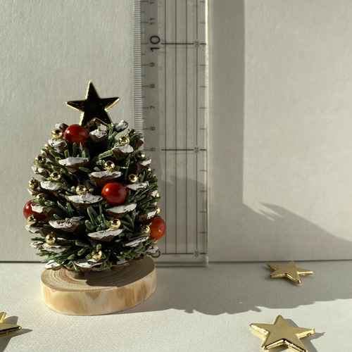 まつぼっくり ミニツリー 5個セット ハンドメイド その他素材 シロンボ