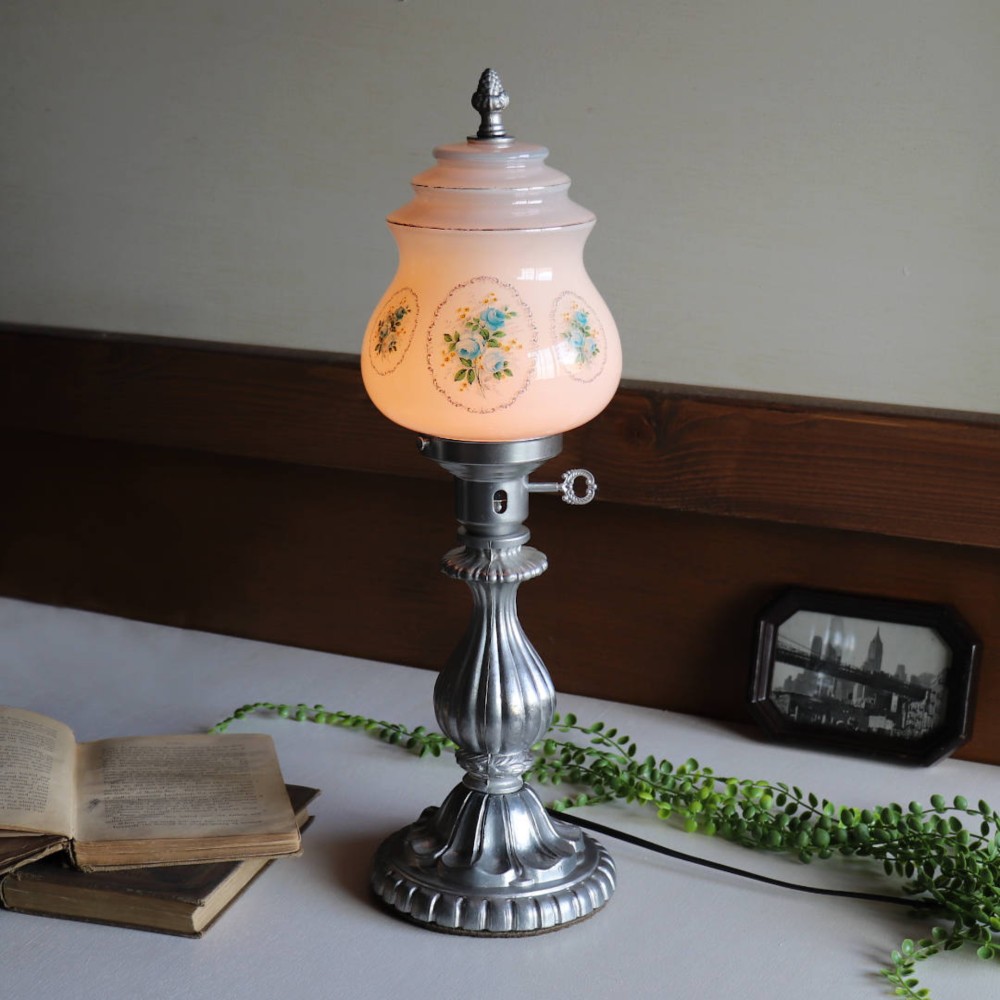 ビンテージミルクガラスEIXTサイン天井付けUSA vintage 