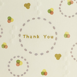 リトグラフで作ったグリーティングカード「Thank You」 2枚目の画像